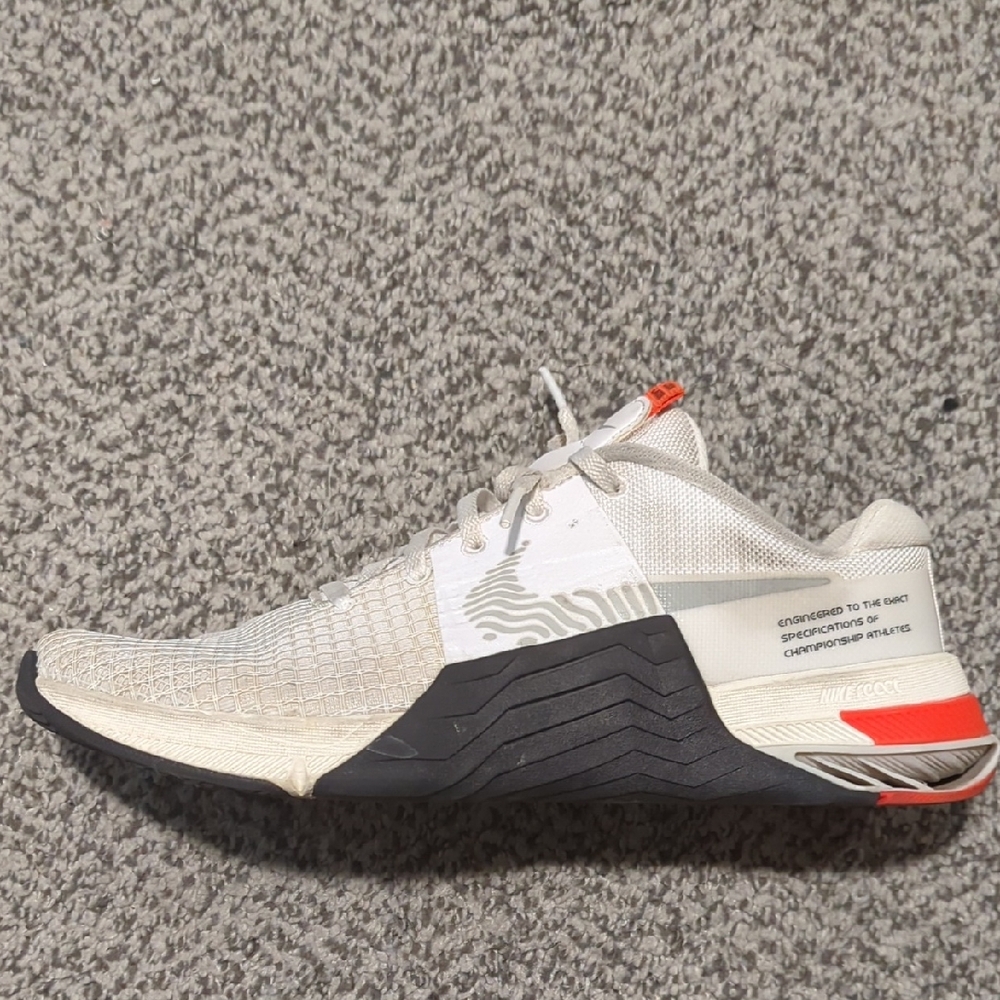 Nike Cream and Orange Athletic Shoes